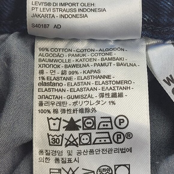 Levi’s Women’s Premium denim Wedgie jeans size 28 navy blue with dots - Picture 3 of 11